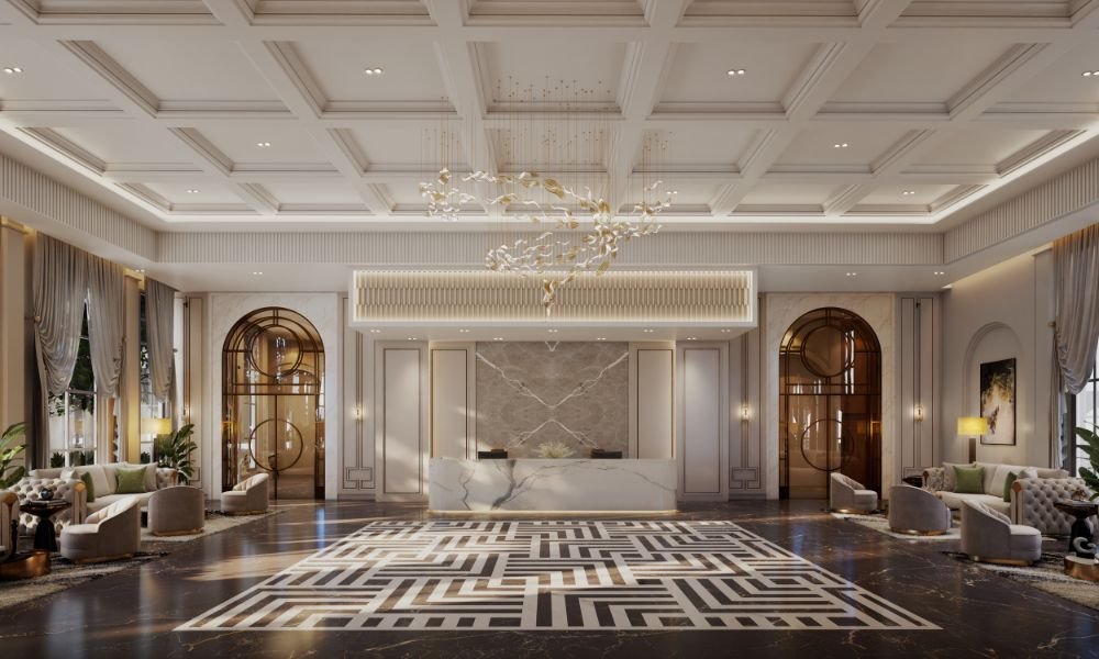 L&T Panvel Crestoria Estate arched facade view